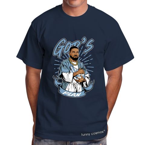 Air Jordan 1 Hyper Royal Matching Sneaker Tshirt Frake God's Plan Blue and White Jordan Tshirt
