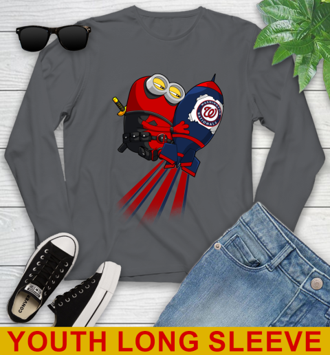 MLB Baseball Washington Nationals Deadpool Minion Marvel Shirt Youth Long Sleeve 10 MLB Baseball Washington Nationals Deadpool Minion Marvel Shirt Youth Long Sleeve - Image 10
