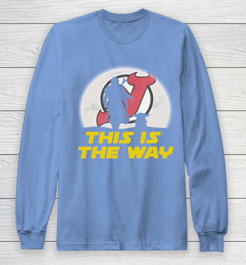 New Jersey Devils NHL Ice Hockey Star Wars Yoda And Mandalorian This Is The Way Long Sleeve T-Shirt 8