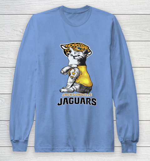 NFL Football My Cat Loves Jacksonville Jaguars Long Sleeve T-Shirt 8