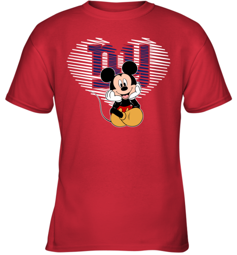 NFL New York Giants The Heart Mickey Mouse Disney Football T Shirt Ikzzn26NXXQ youth t shirt 26 95 151514 front red