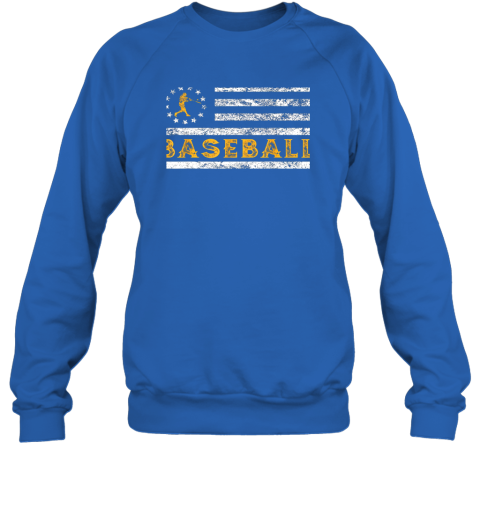 yb35 baseball lovers vintage american betsy ross flag softball sweatshirt 35 front royal