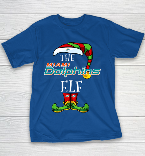 Miami Dolphins Christmas ELF Funny NFL Youth T-Shirt 6