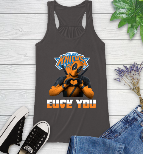 NBA New York Knicks Deadpool Love You Fuck You Basketball Sports Racerback Tank 11