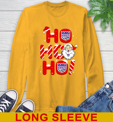 Sacramento Kings NBA Basketball Ho Ho Ho Santa Claus Merry Christmas Shirt Long Sleeve T-Shirt 2