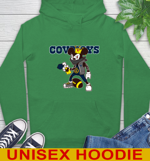 Dallas Cowboys NFL Football Mickey Peace Sign Sports Hoodie 8