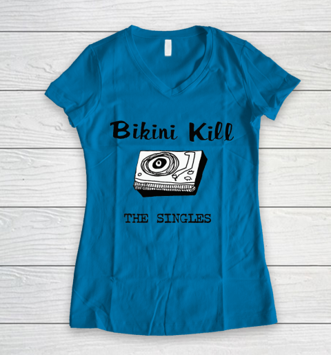 Bikini Kill The Singles Women's V-Neck T-Shirt 4