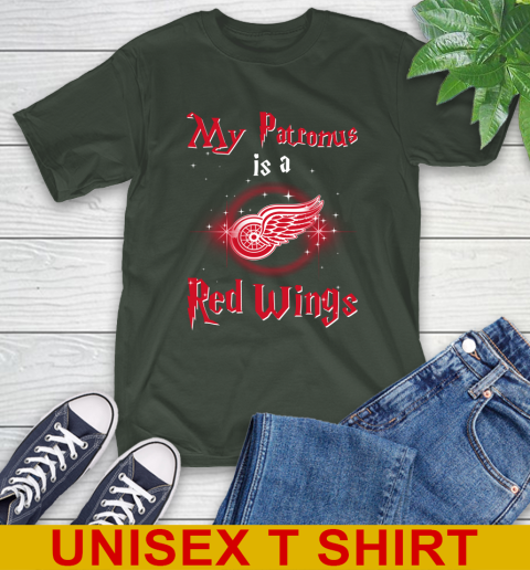 NHL Hockey Harry Potter My Patronus Is A Detroit Red Wings T-Shirt 6