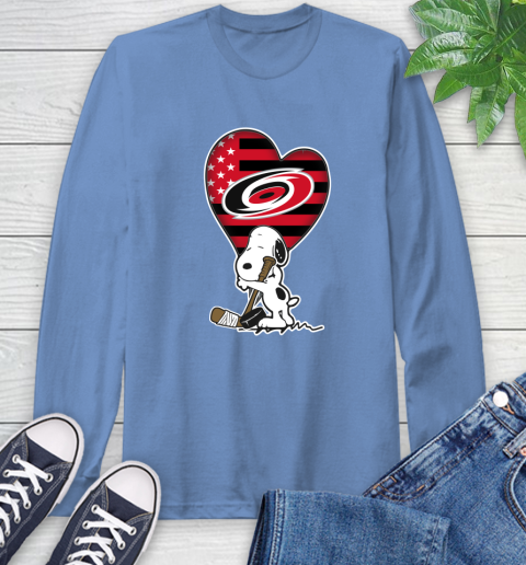 Carolina Hurricanes NHL Hockey The Peanuts Movie Adorable Snoopy Long Sleeve T-Shirt 11