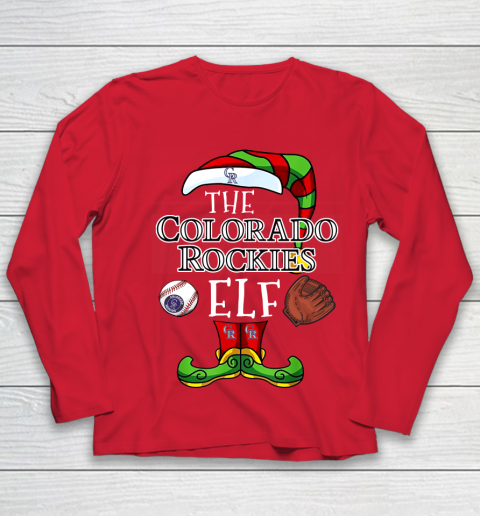Colorado Rockies Christmas ELF Funny MLB Youth Long Sleeve 8