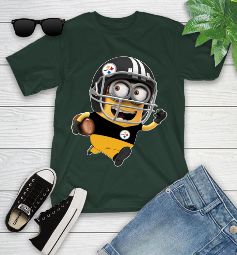 NFL Pittsburgh Steelers Minions Disney Football Sports Youth T-Shirt 5