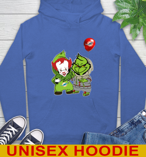 Miami Dolphins Baby Pennywise Grinch Christmas NFL Football Hoodie 9