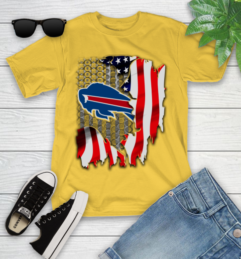 Buffalo Bills NFL Football American Flag Youth T-Shirt 10