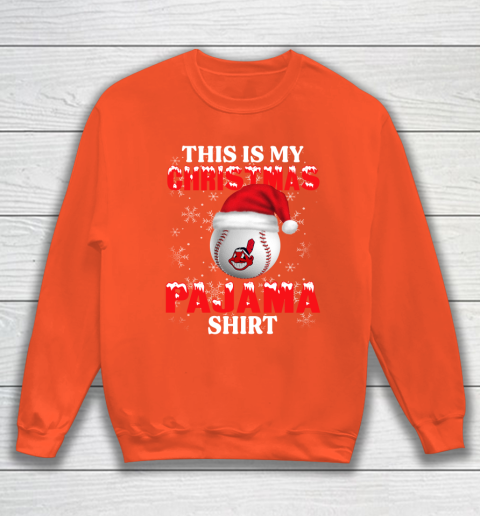 Cleveland Indians This Is My Christmas Pajama Shirt MLB Sweatshirt 3