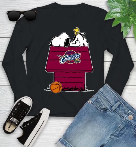 Cleveland Cavaliers NBA Basketball Snoopy Woodstock The Peanuts Movie Youth Long Sleeve 2