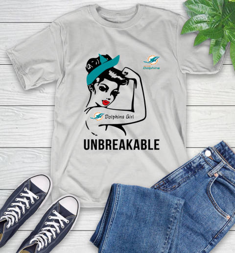 NFL Miami Dolphins Girl Unbreakable Football Sports T-Shirt