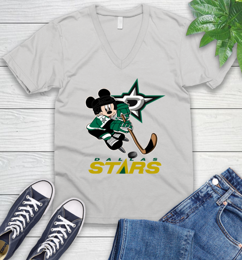 NHL Dallas Stars Mickey Mouse Disney Hockey T Shirt V-Neck T-Shirt