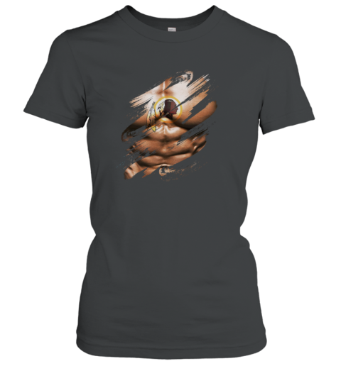 NFL Logo 3D Art Chest Washington Redskins Tattoo Women's T-Shirt - Rookbrand