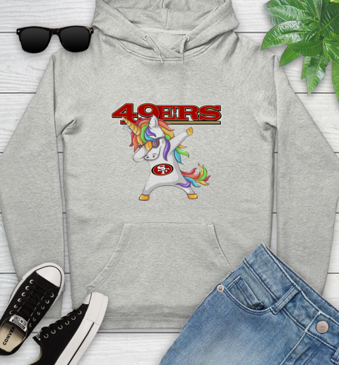 San Francisco 49ers NFL Football Funny Unicorn Dabbing Sports Youth Hoodie