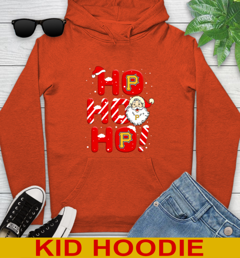 Pittsburgh Pirates MLB Baseball Ho Ho Ho Santa Claus Merry Christmas Shirt Youth Hoodie 4