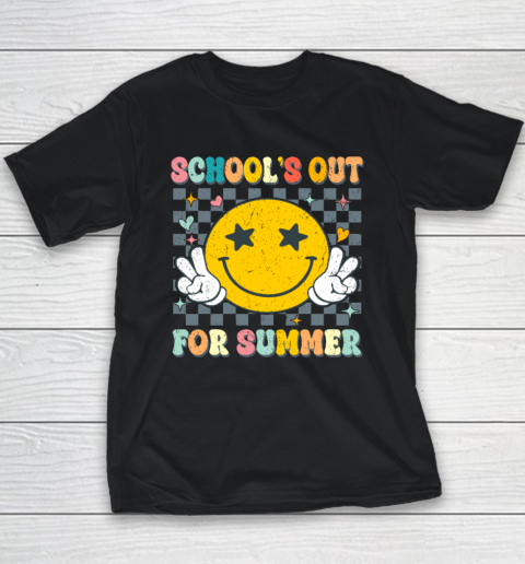 Last Day Of School Retro Schools Out For Summer Teacher Youth T-Shirt