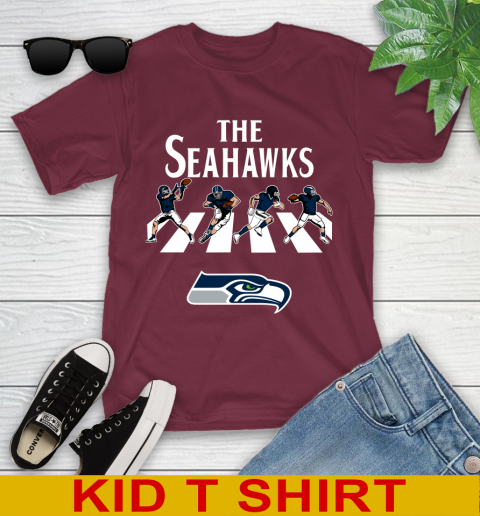 NFL Football Seattle Seahawks The Beatles Rock Band Shirt Youth T-Shirt 5