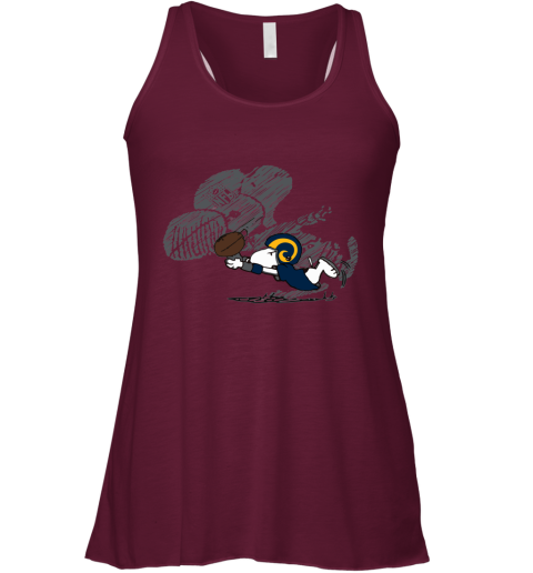 Los Angeles Rams Snoopy Plays The Football Game Racerback Tank