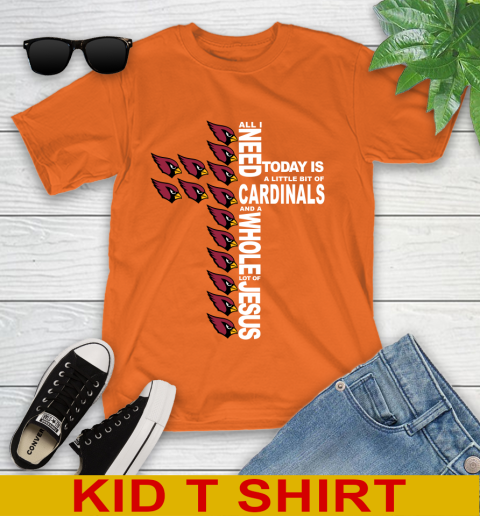 NFL All I Need Today Is A Little Bit Of Arizona Cardinals Shirt Youth T-Shirt 8