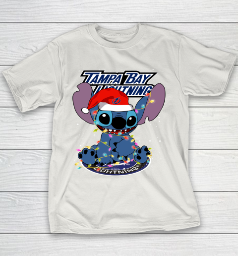 Tampa Bay Lightning NHL Hockey noel stitch Christmas Youth T-Shirt 8