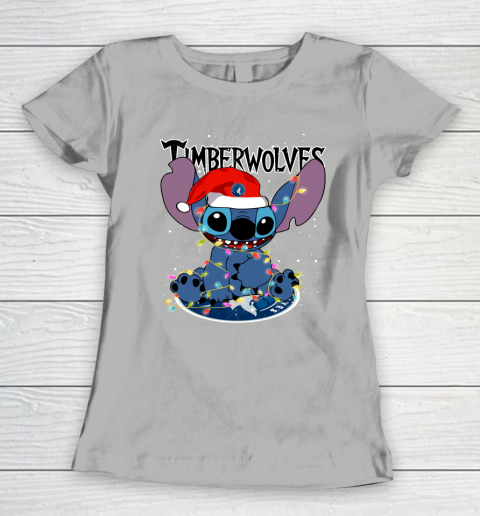 Minnesota Timberwolves NBA noel stitch Basketball Christmas Women's T-Shirt 8