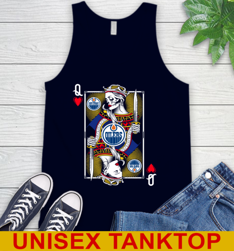 NHL Hockey Edmonton Oilers The Queen Of Hearts Card Shirt Tank Top 2