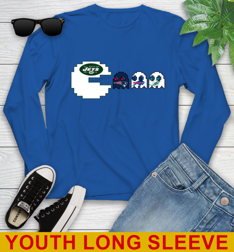 New York Jets NFL Football Pac Man Champion Youth Long Sleeve 10