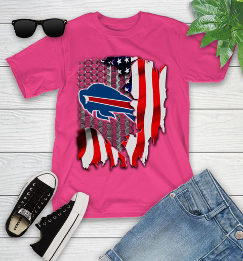 Buffalo Bills NFL Football American Flag Youth T-Shirt 11