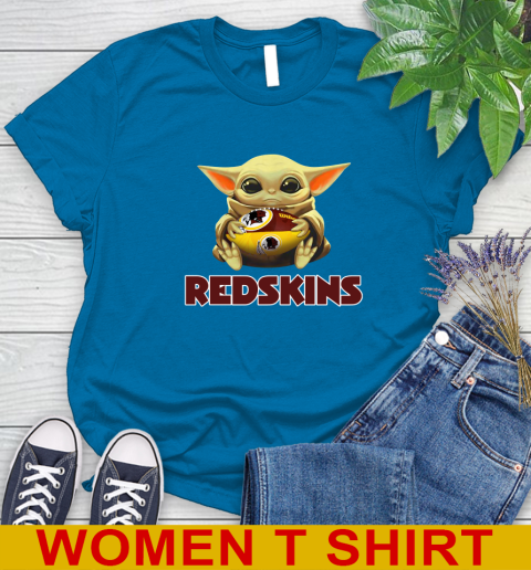 NFL Football Washington Redskins Baby Yoda Star Wars Shirt Women's T-Shirt 7