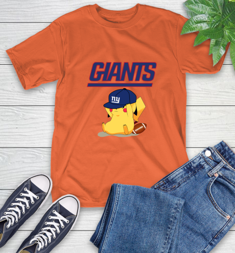 NFL Pikachu Football Sports New York Giants T-Shirt 5
