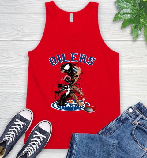 NHL Edmonton Oilers Hockey Venom Groot Guardians Of The Galaxy Tank Top 6