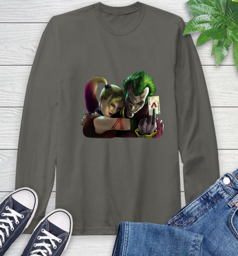 Arizona Diamondbacks MLB Baseball Joker Harley Quinn Suicide Squad Long Sleeve T-Shirt 8