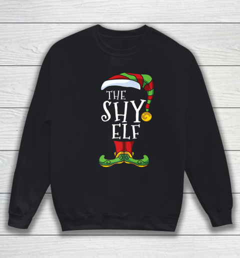 Shy Elf Family Matching Christmas Group Funny Pajama Sweatshirt