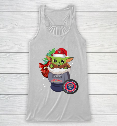 Florida Panthers Christmas Baby Yoda Star Wars Funny Happy NHL Racerback Tank 2