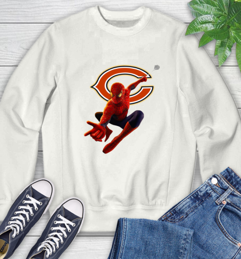 NFL Spider Man Avengers Endgame Football Chicago Bears Sweatshirt