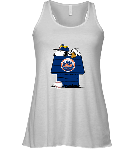 New York Mets Snoopy And Woodstock Resting Together MLB Racerback Tank