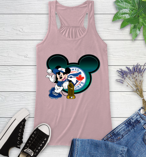 MLB Toronto Blue Jays The Commissioner's Trophy Mickey Mouse Disney Racerback Tank 11
