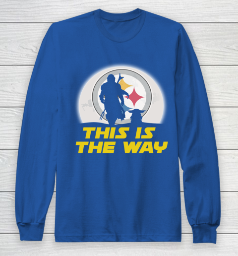 Pittsburgh Steelers NFL Football Star Wars Yoda And Mandalorian This Is The Way Long Sleeve T-Shirt 6