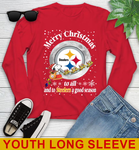 Pittsburgh Steelers Merry Christmas To All And To Steelers A Good Season NFL Football Sports Youth Long Sleeve 11