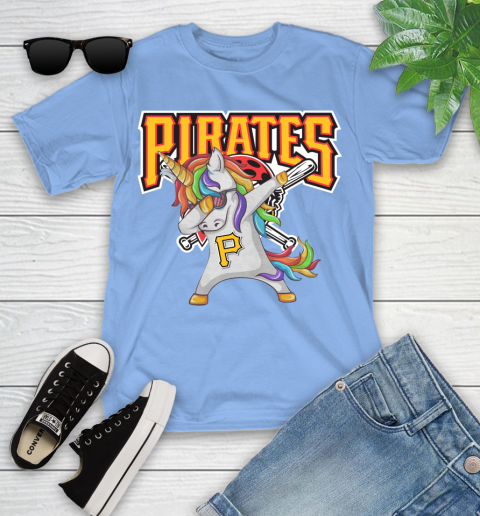 Pittsburgh Pirates MLB Baseball Funny Unicorn Dabbing Sports Youth T-Shirt 11