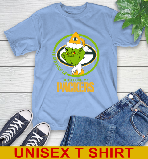 Green Bay Packers NFL Christmas Grinch I Hate People But I Love My Favorite Football Team T-Shirt 11
