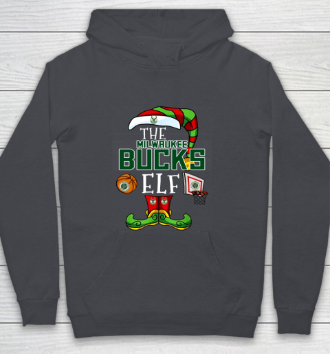 Milwaukee Bucks Christmas ELF Funny NBA Youth Hoodie 5