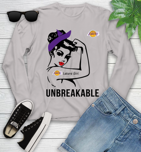 NBA Los Angeles Lakers Girl Unbreakable Basketball Sports Youth Long Sleeve 9