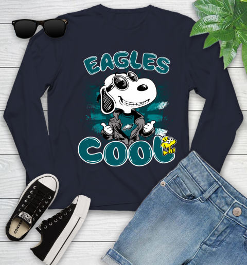 NFL Football Philadelphia Eagles Cool Snoopy Shirt Youth Long Sleeve 2