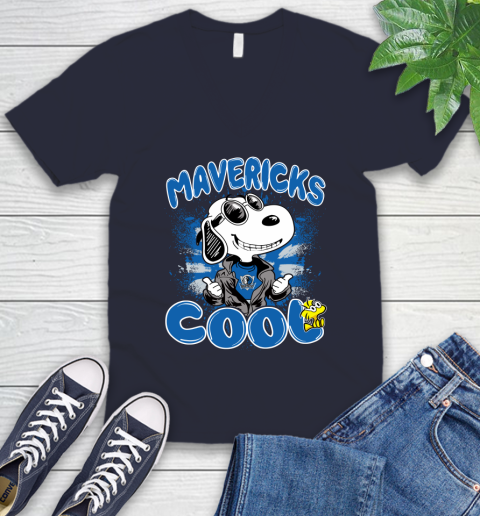 NBA Basketball Dallas Mavericks Cool Snoopy Shirt V-Neck T-Shirt 2